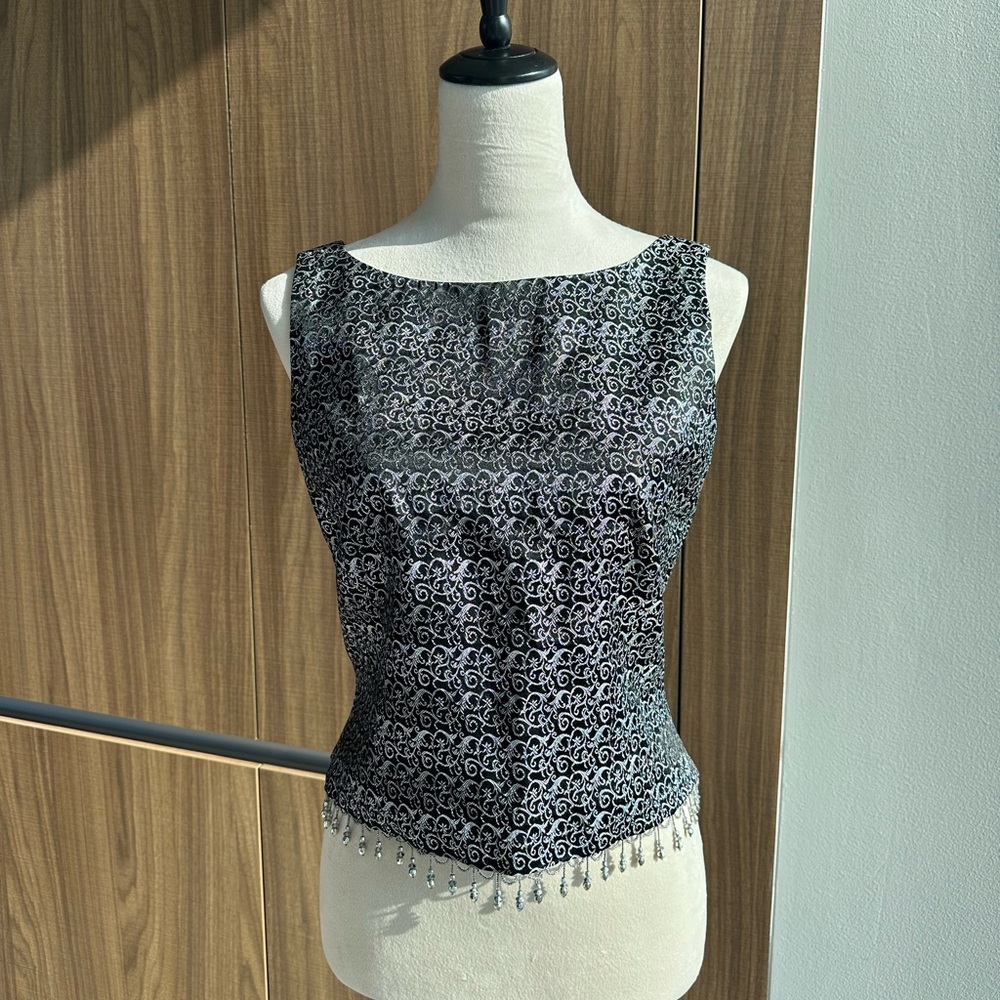 Vintage metallic top
